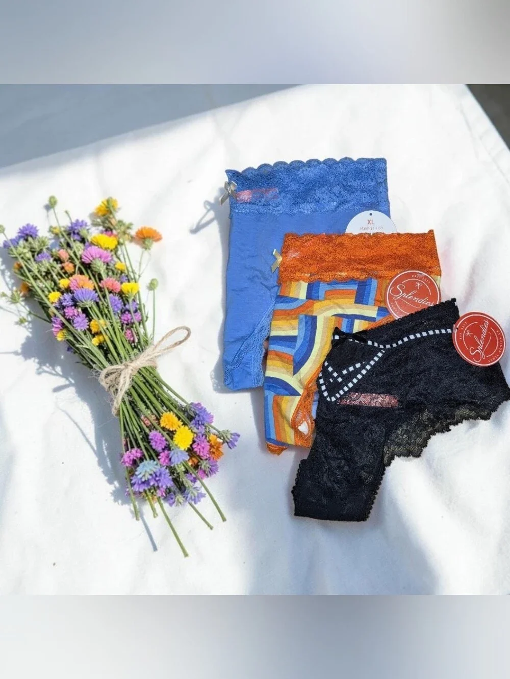 NWT Splendies Panties Bundle Lot of Three Thongs Size XL